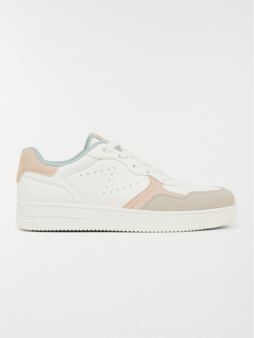Basket basse beige et rose femme (36-41)