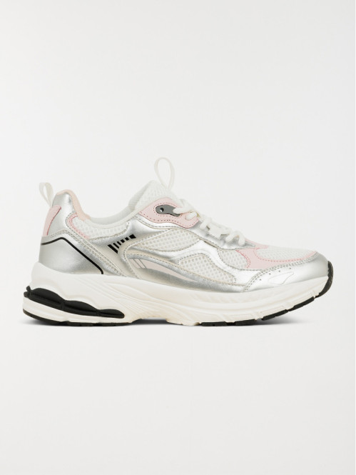 Baskets coloris argenté femme (37-42)