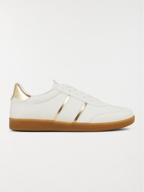 Baskets blanches et dorées femme (36-41)