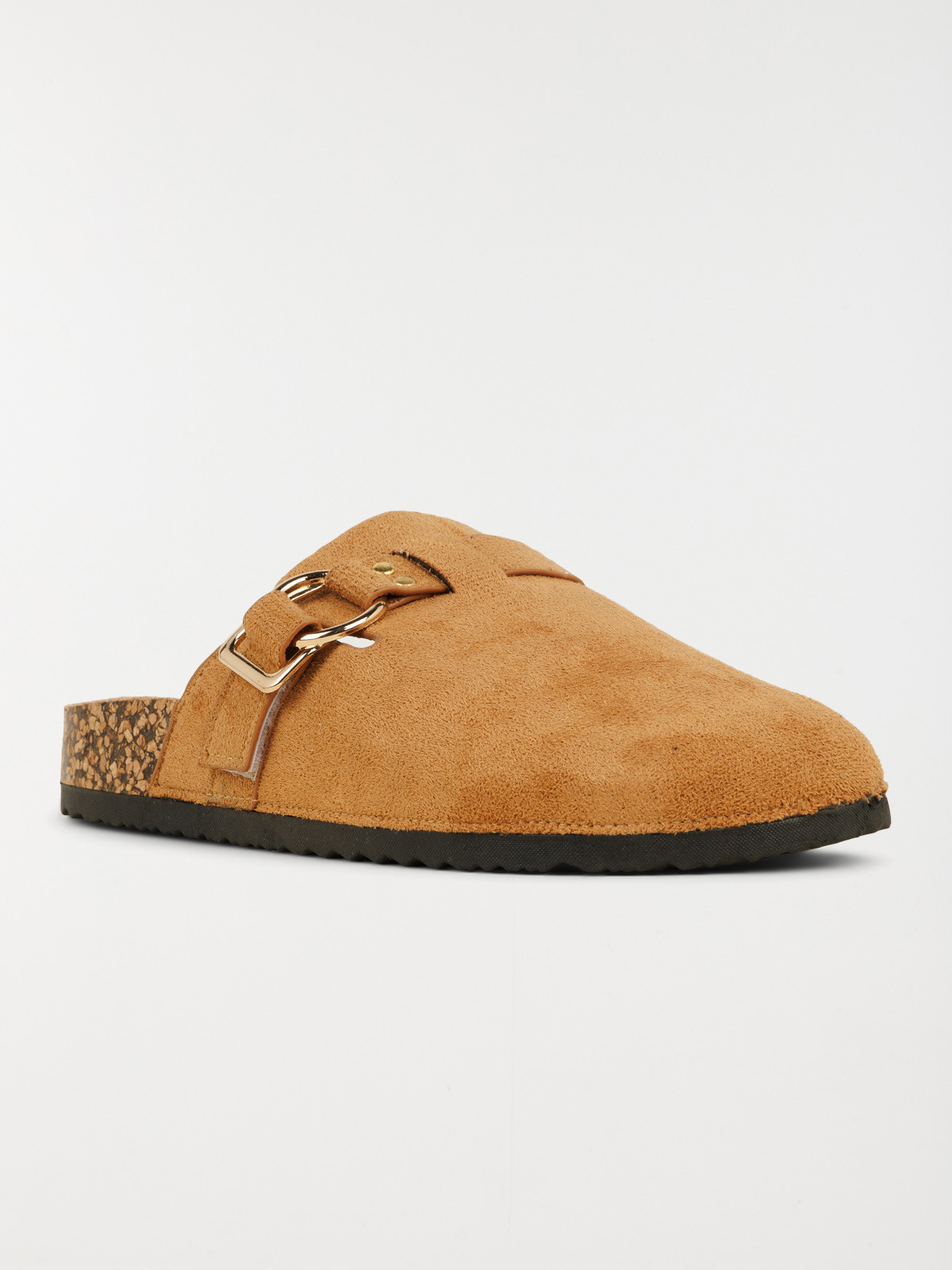 Mules plates femme camel (36-41)