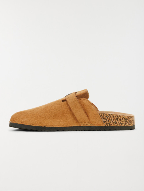 Mules plates femme camel (36-41)