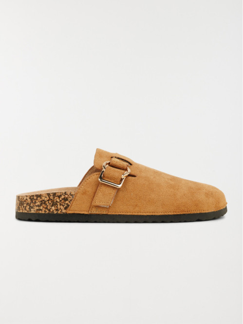 Mules plates femme camel (36-41)