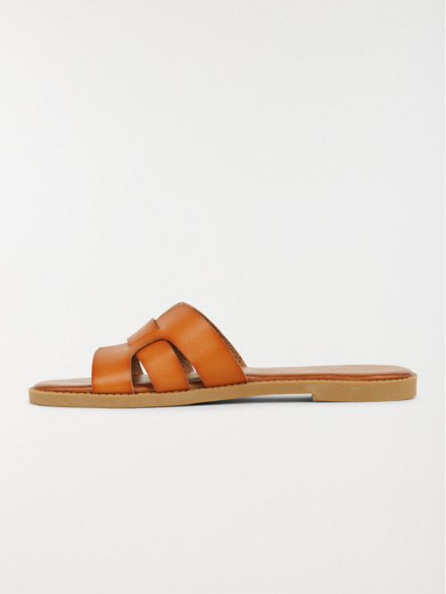 Mules plates femme camel (36-41) Mules plates femme camel (36-41)