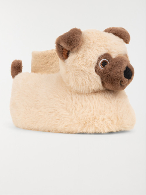 Chausson peluche chien fille (24-31)