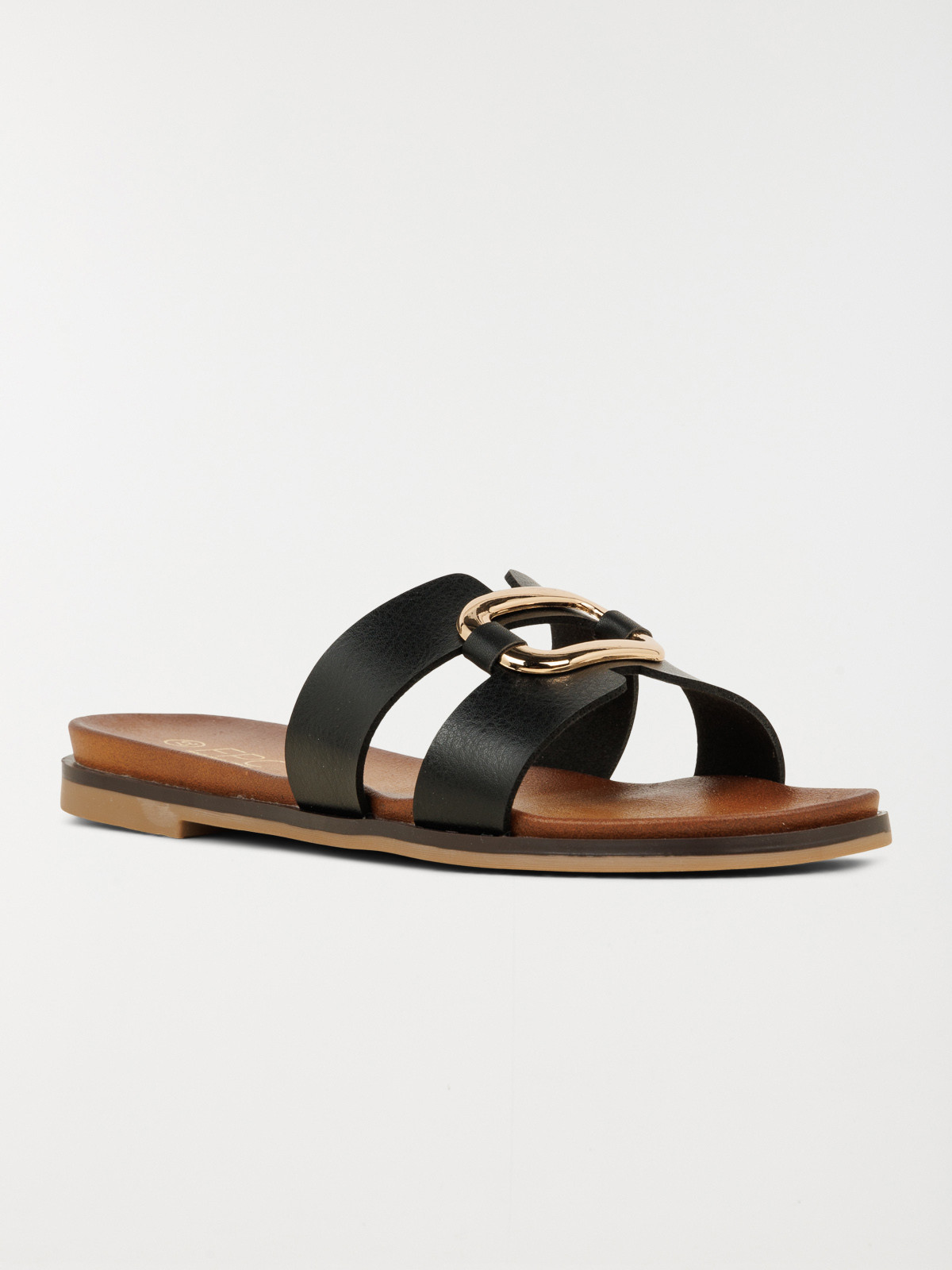 Mule plate anneau doré femme (36-41)