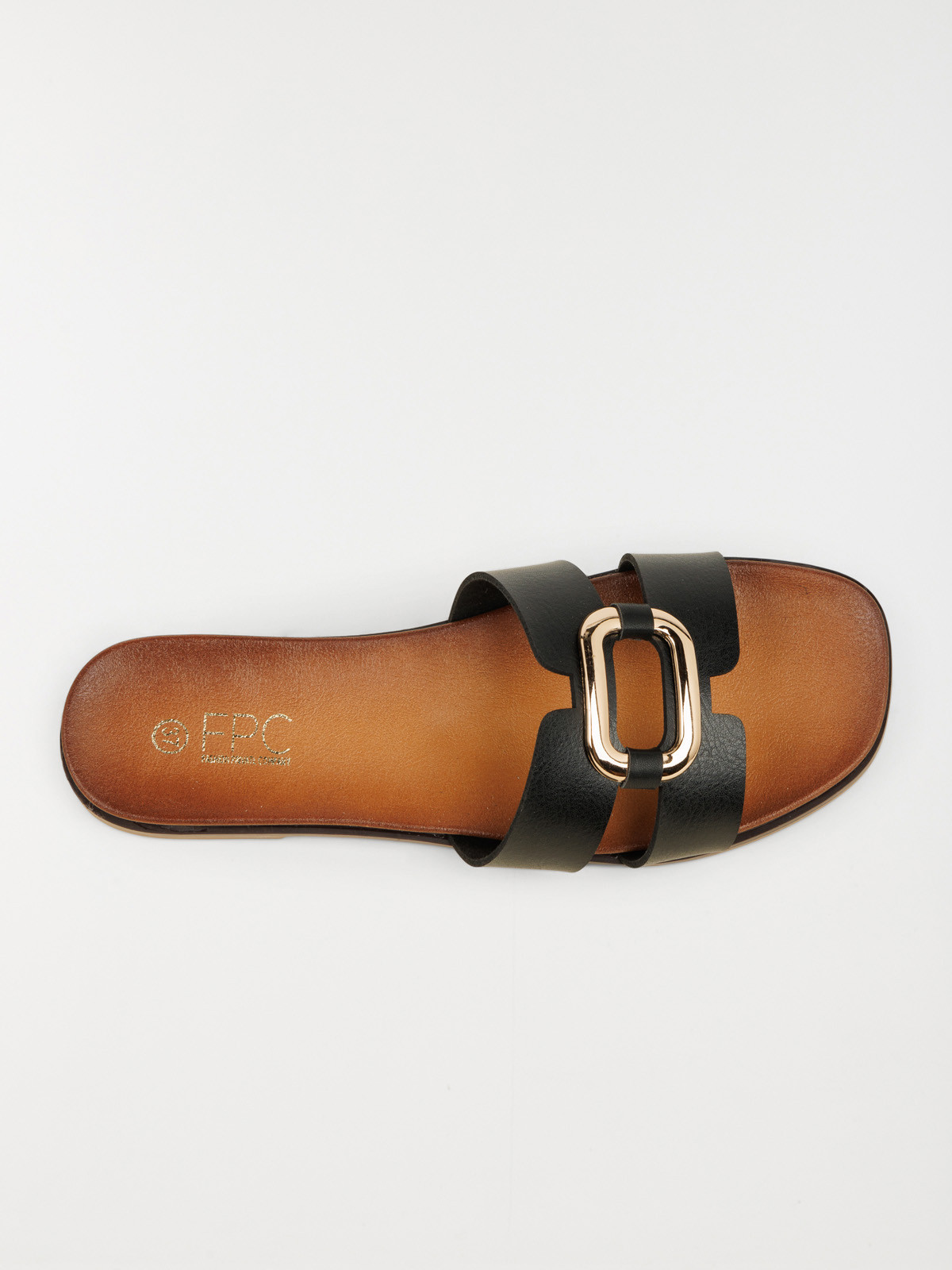 Mule plate anneau doré femme (36-41)