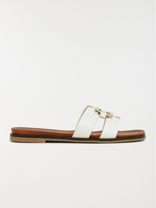 Mule plate anneau doré femme (36-41)