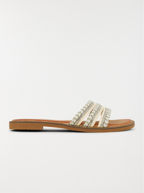 Mules brides tressées femme...