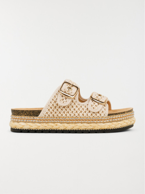 Mules coloris beige femme (37-42)
