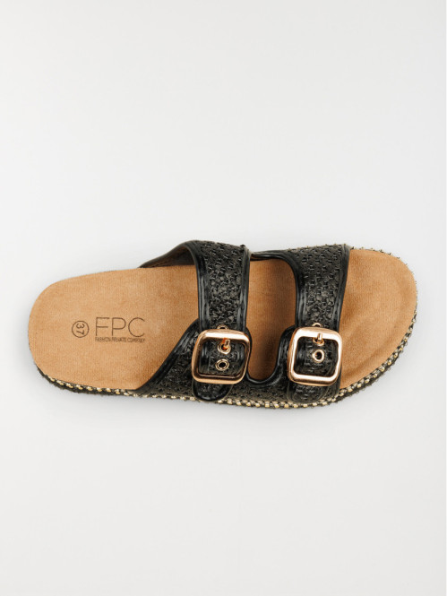 Mules coloris noir femme (37-42) Mules coloris noir femme (37-42)