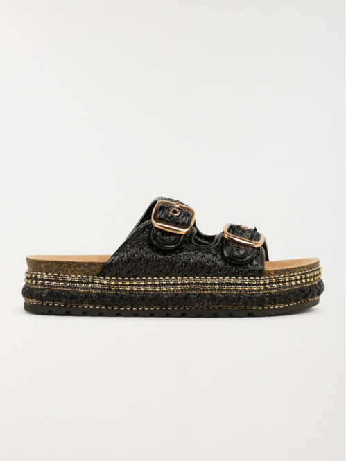 Mules coloris noir femme (37-42)