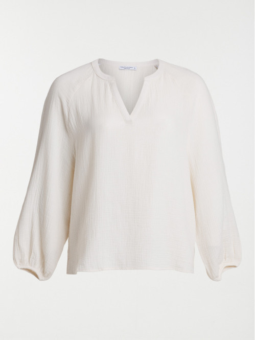 Blouse gaze de coton grande taille femme