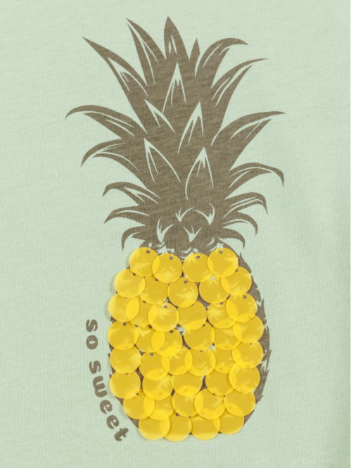Tee-shirt ananas fille (3-12A) Tee-shirt ananas fille (3-12A)