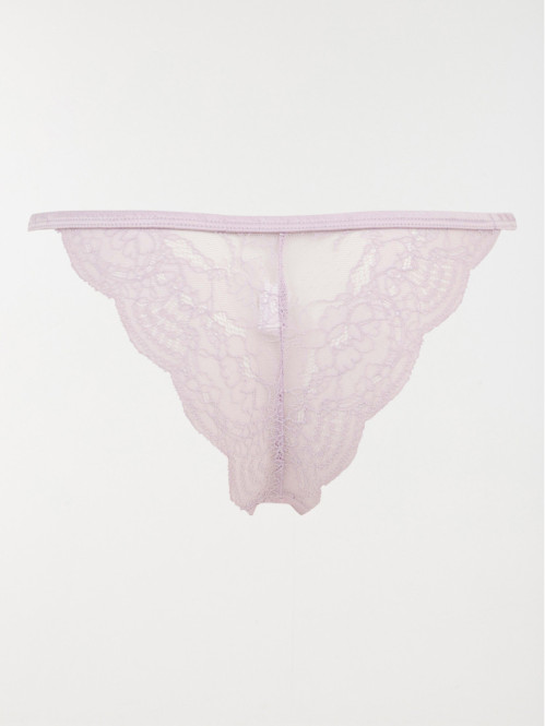 Tanga lilas dentelle femme...
