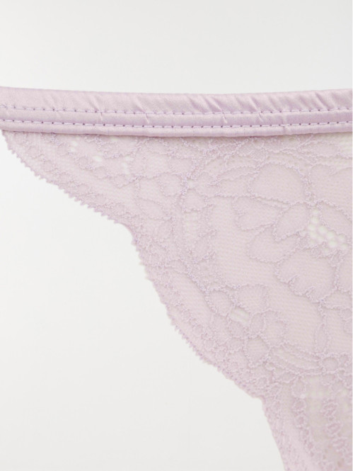 Tanga lilas dentelle femme...