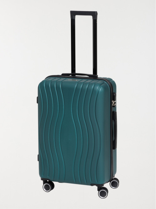 Valise rigide verte à roulettes Valise rigide verte à roulettes