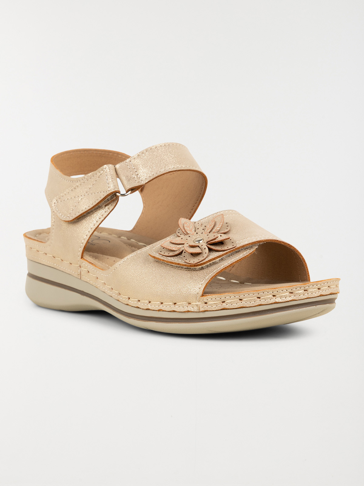 Sandales conforts dorées femme (36-41)