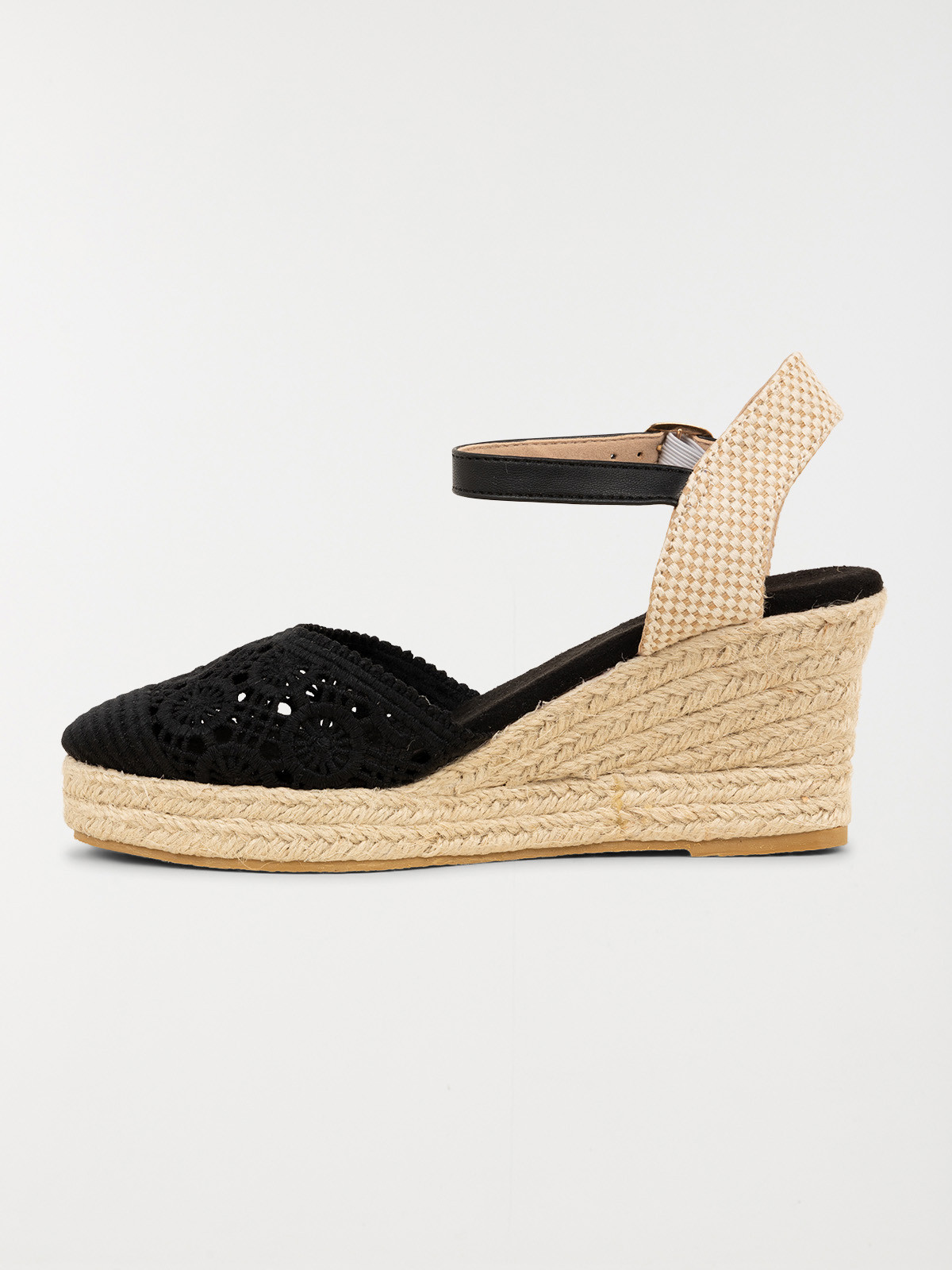 Sandale compensée crochet femme (36-41) Sandale compensée crochet femme (36-41)