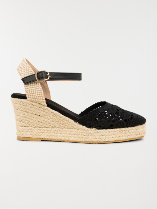 Sandale compensée crochet femme (36-41)