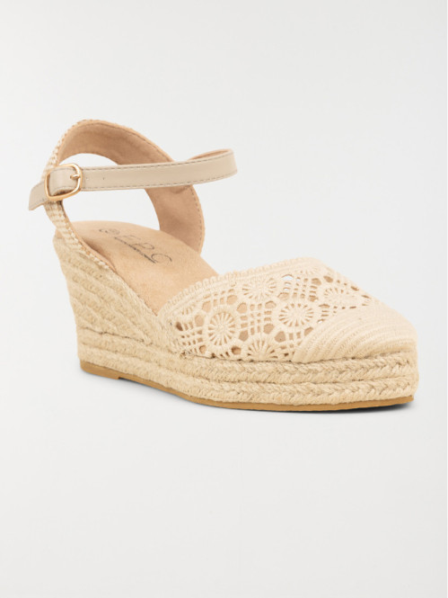 Sandale compensée femme crochet (36-41) Sandale compensée femme crochet (36-41)