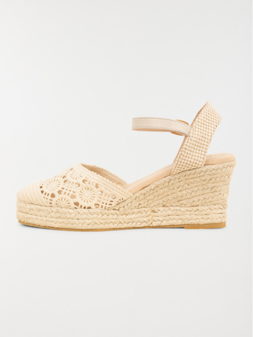 Sandale compensée femme crochet (36-41) Sandale compensée femme crochet (36-41)