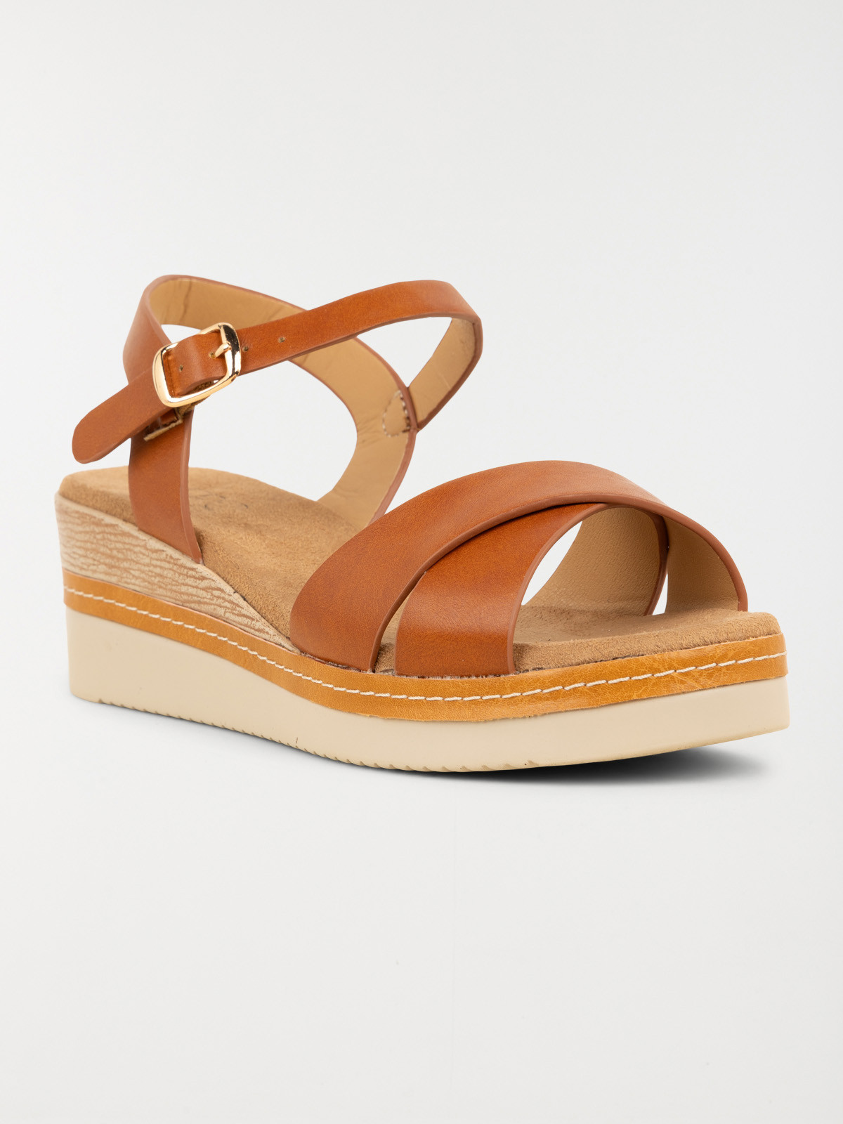 Sandale compensée marron femme (36-41) Sandale compensée marron femme (36-41)