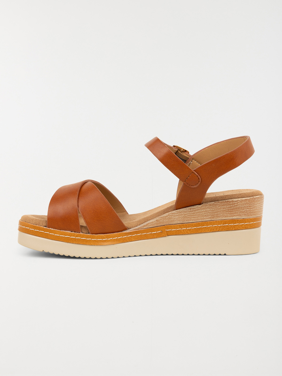 Sandale compensée marron femme (36-41) Sandale compensée marron femme (36-41)