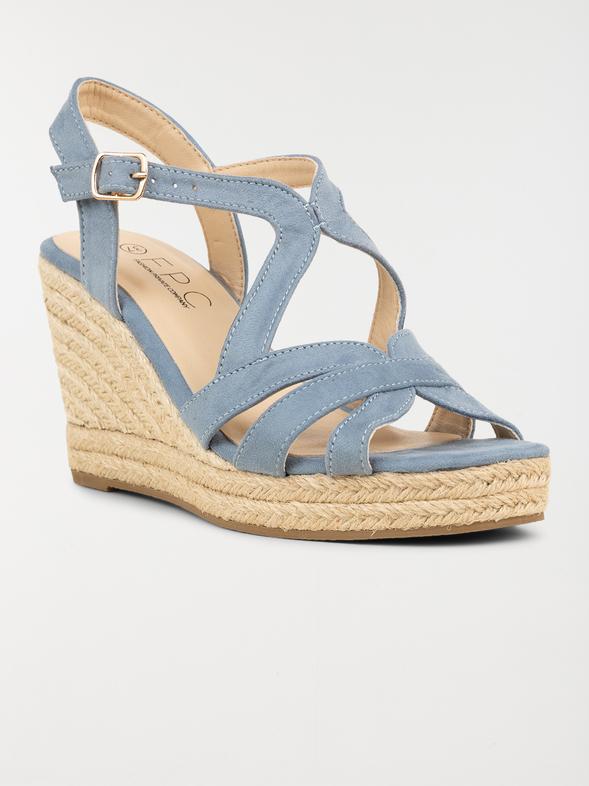 Sandales bleues compensées femme (36-41)