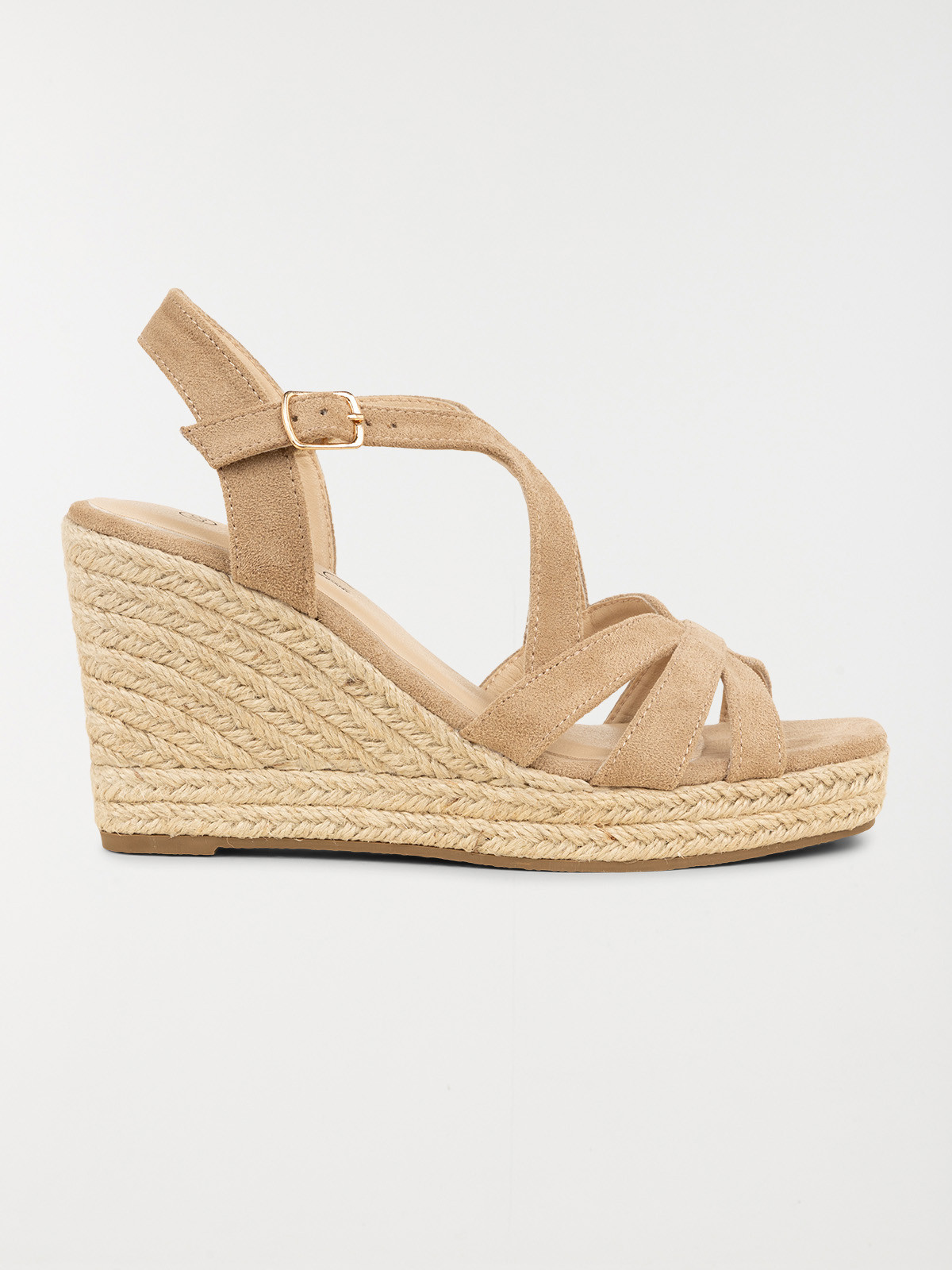 Sandales compensées femme beige (36-41)