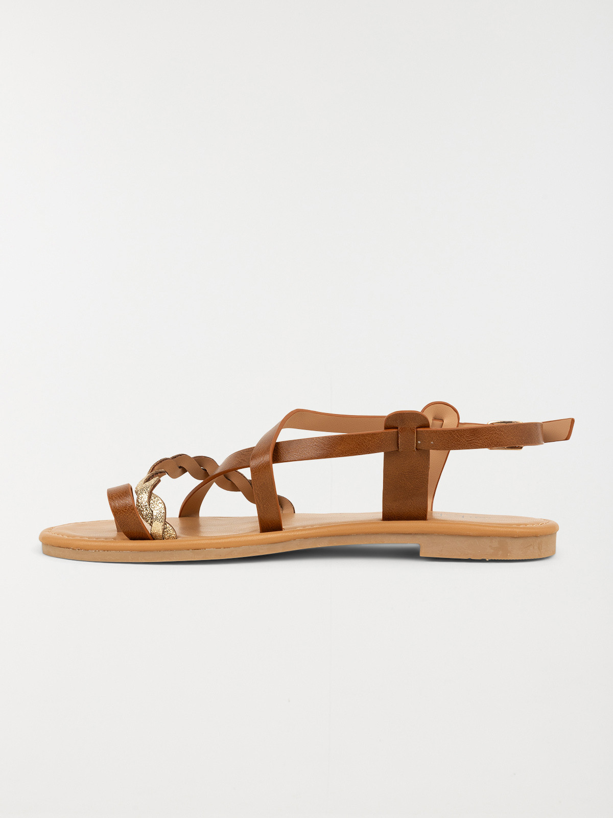 Sandales plates bicolores femme (36-41)