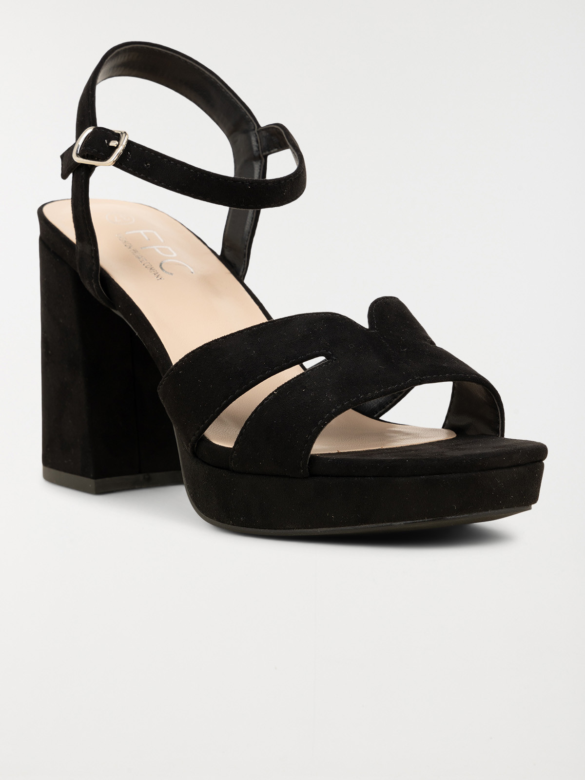 Sandales noires à talon femme (36-41)