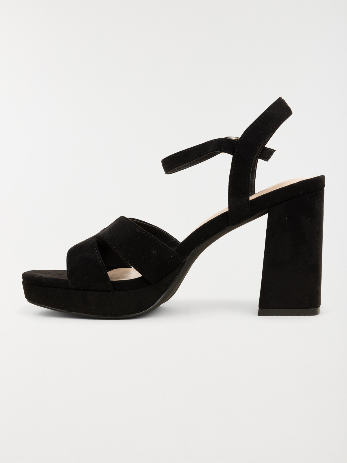 Sandales noires à talon femme (36-41)