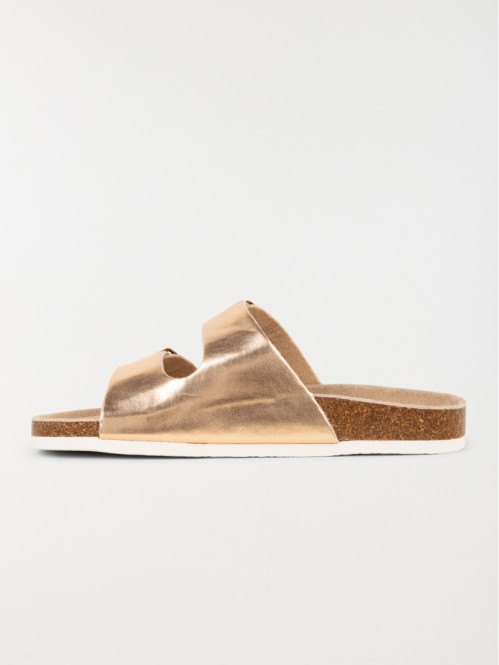 Mules plates 2 brides femme (37-42)