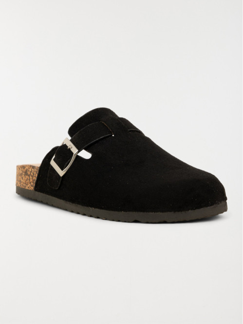 Mules plates femme noir...