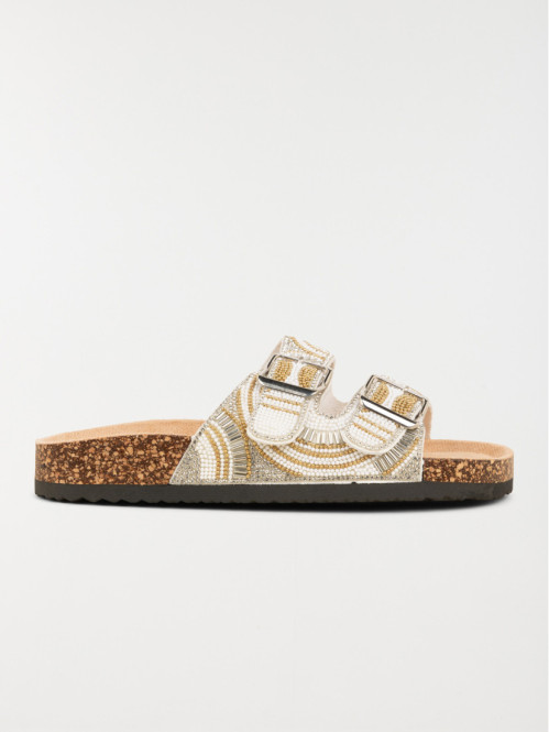 Mules strass blanches femme (36-41)