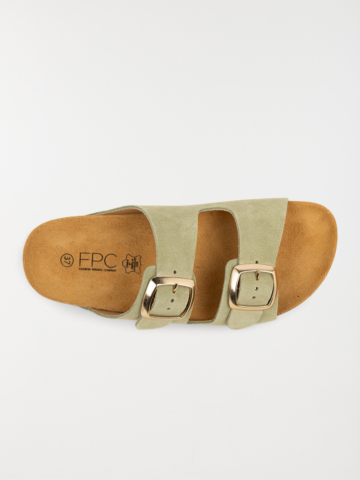 Mules plates femme vert (37-42)