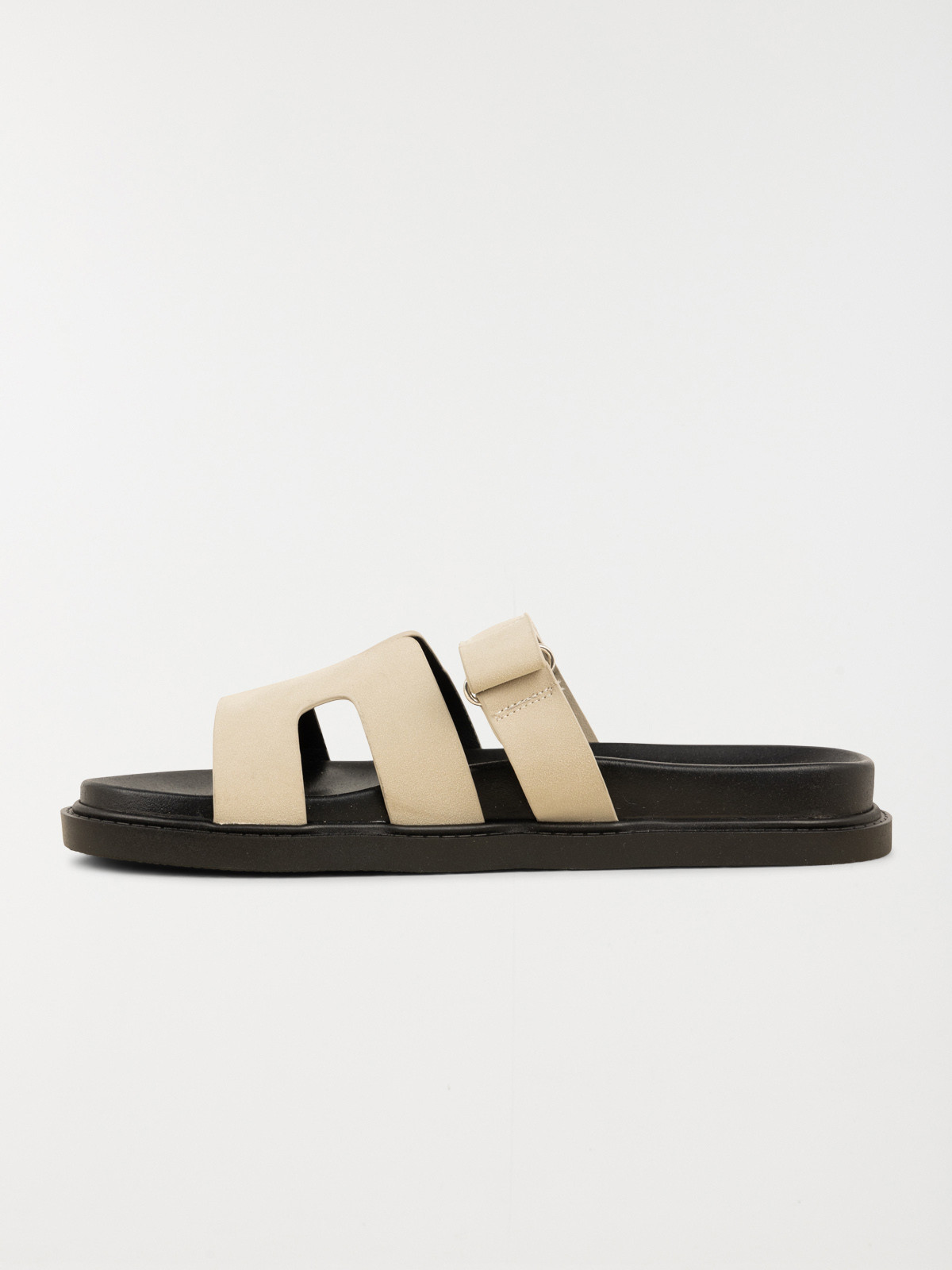 Mules plates scratch femme crème (36-41)