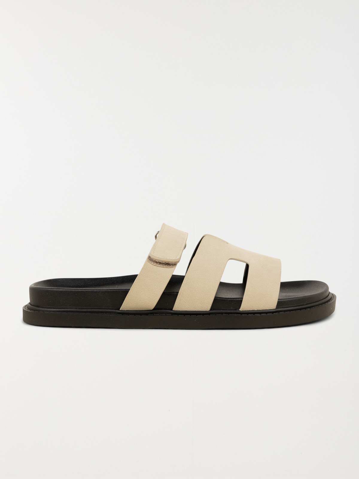 Mules plates scratch femme crème (36-41)