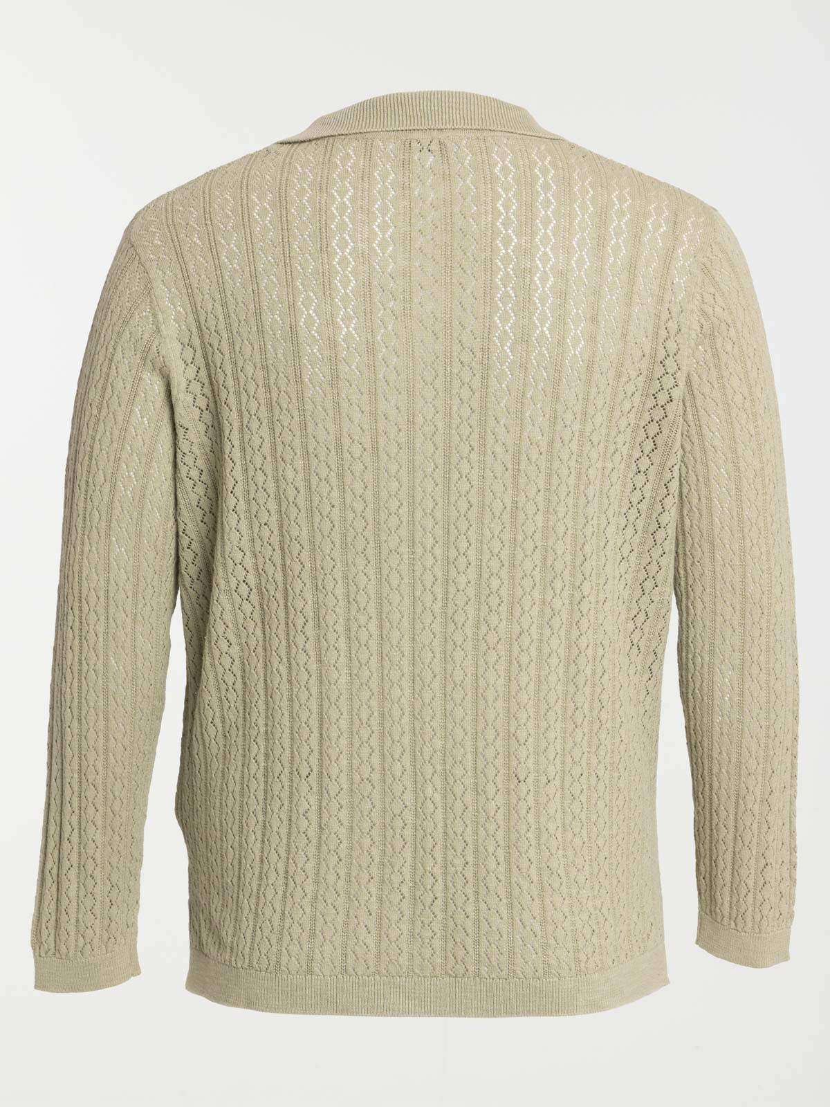 Pull polo sauge grande taille femme