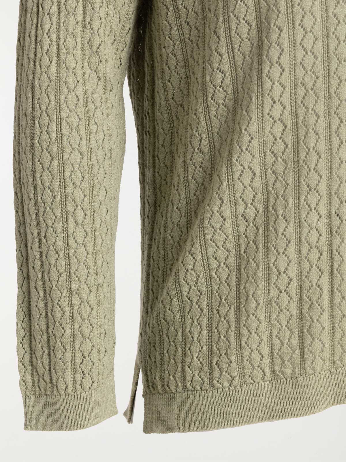 Pull polo sauge grande taille femme