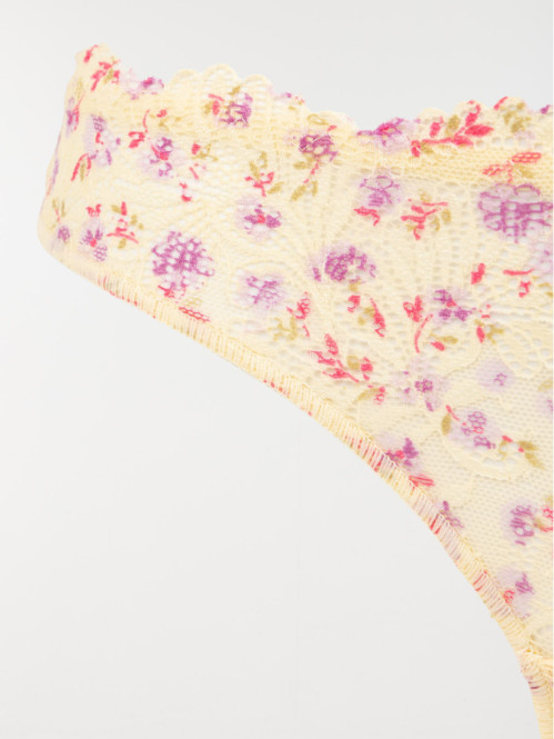 Tanga dentelle imprimé fleuri (S-XL) Tanga dentelle imprimé fleuri (S-XL)