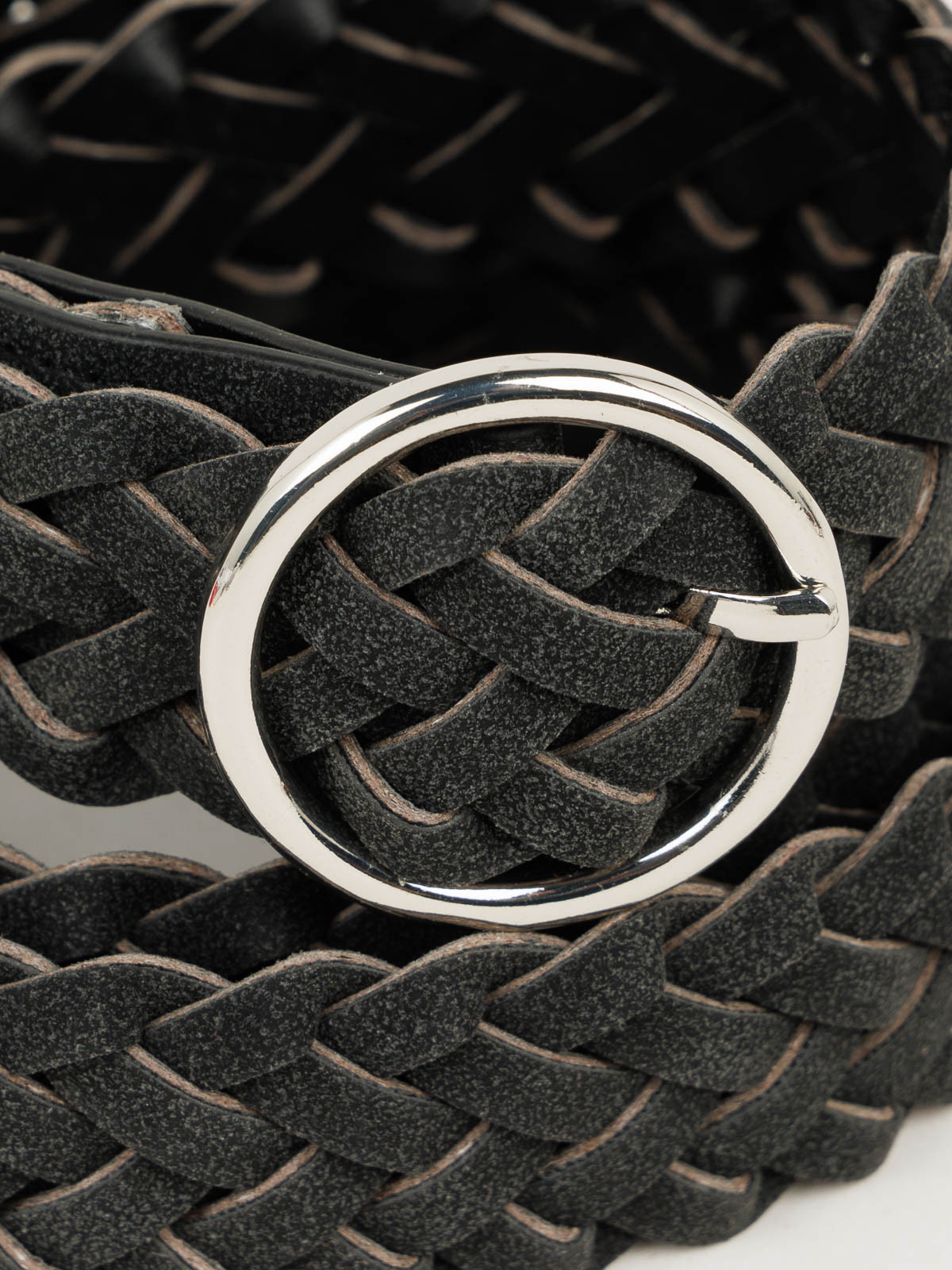 Ceinture tressée noire femme Ceinture tressée noire femme
