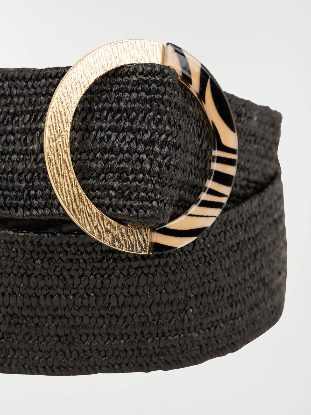 Ceinture femme boucle dorée et imprimée Ceinture femme boucle dorée et imprimée