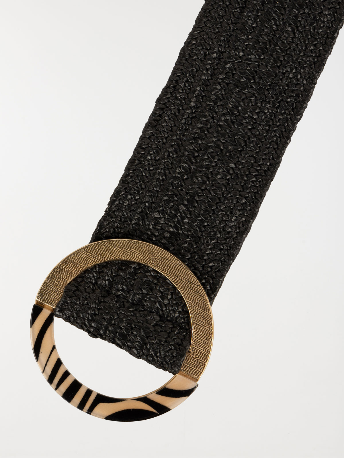 Ceinture femme boucle dorée et imprimée Ceinture femme boucle dorée et imprimée