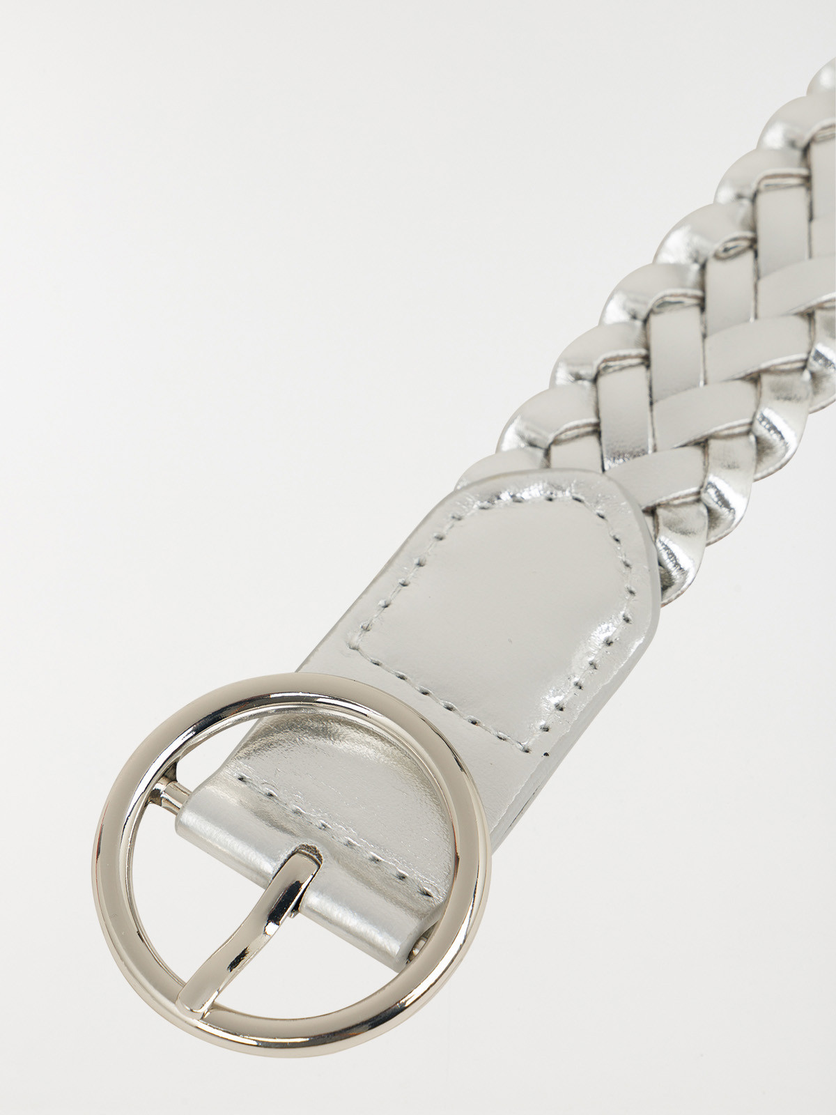 Ceinture tressée coloris argenté femme Ceinture tressée coloris argenté femme