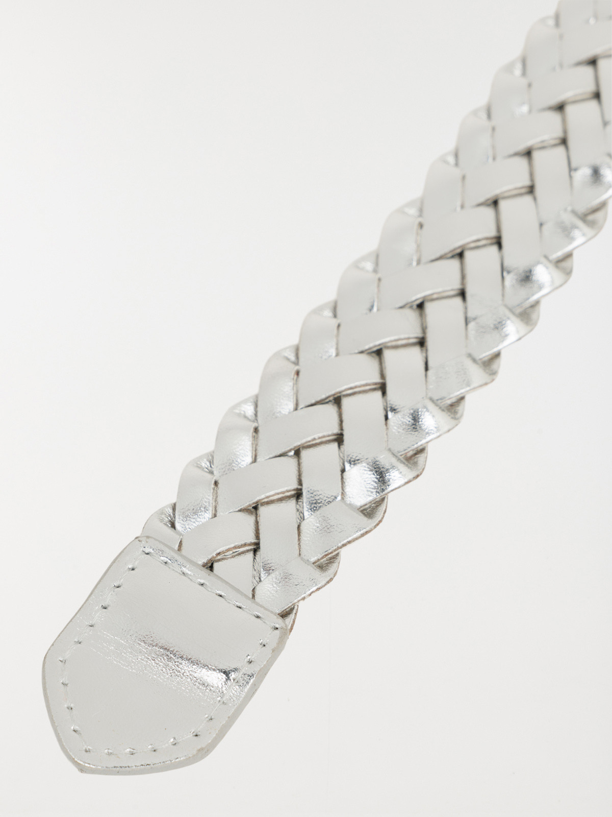 Ceinture tressée coloris argenté femme Ceinture tressée coloris argenté femme