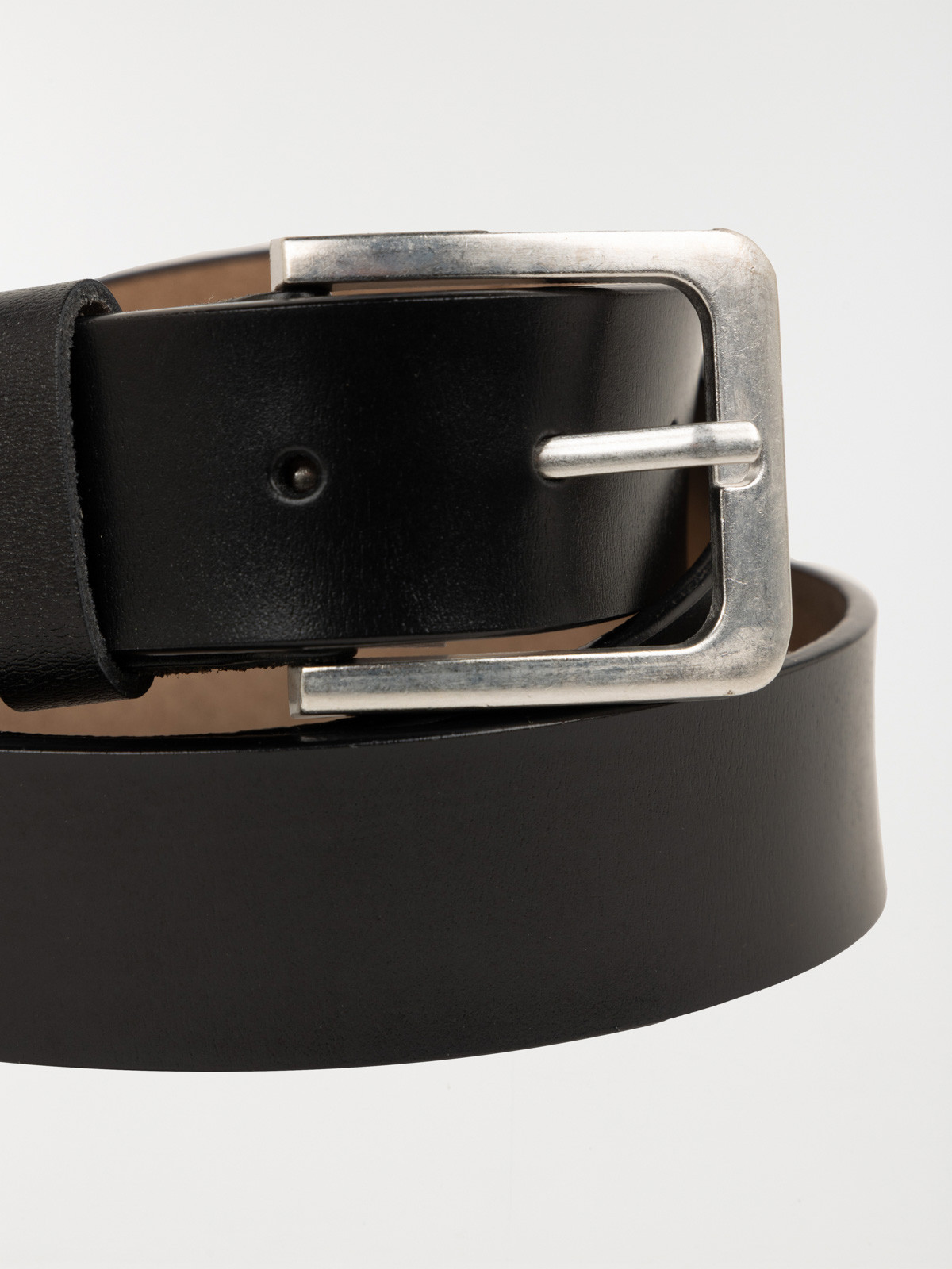 Ceinture noire cuir homme