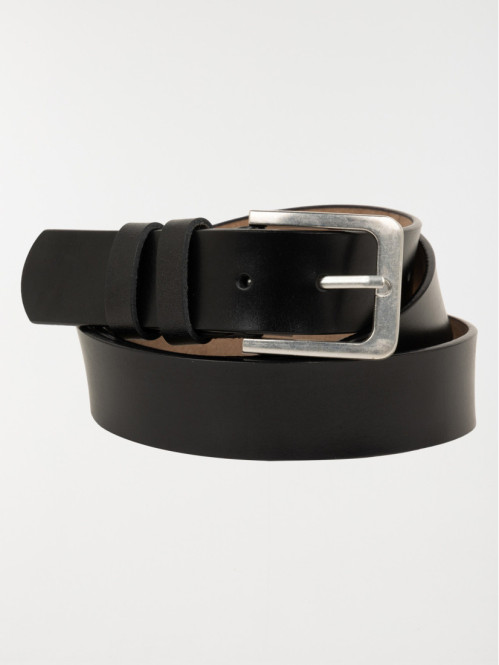 Ceinture noire cuir homme