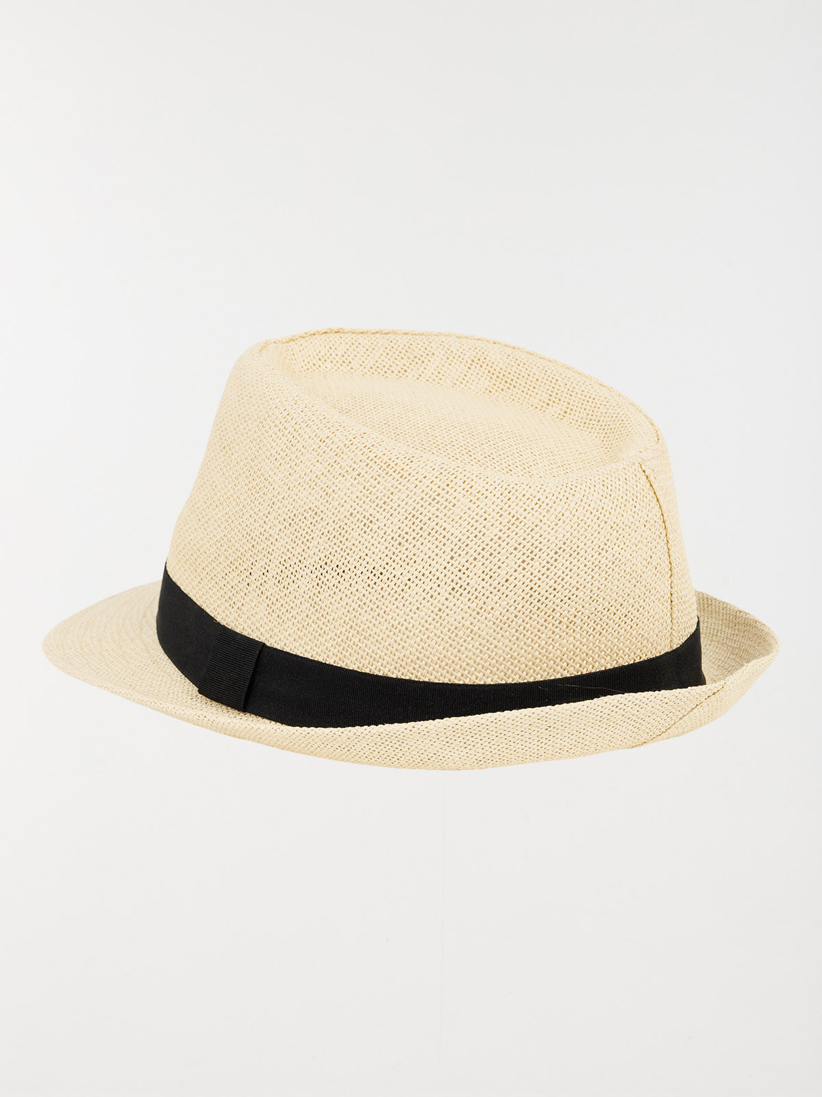 Chapeau paille ruban noir homme