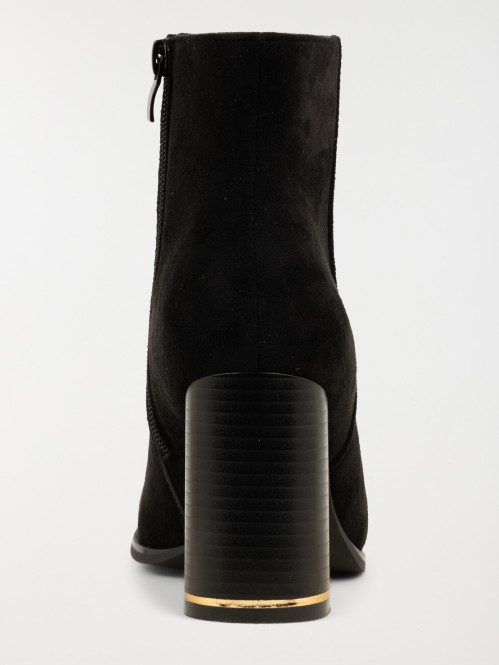 Bottine suédine talon haut femme (36-41) Bottine suédine talon haut femme (36-41)